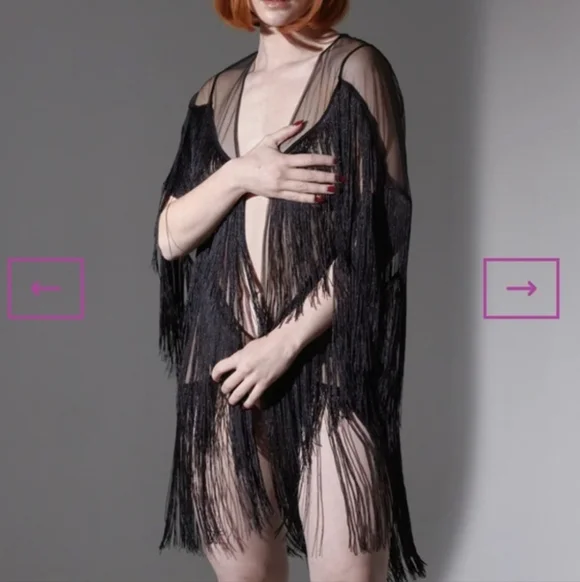 DISCONTINUED Thistle & Spire Fringe Benefits Robe S/XS - Picture 3 of 6